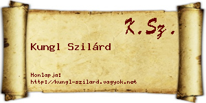 Kungl Szilárd névjegykártya