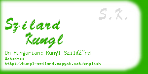 szilard kungl business card
